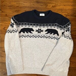 Mens Old Navy Black and Gray Crewneck Sweater